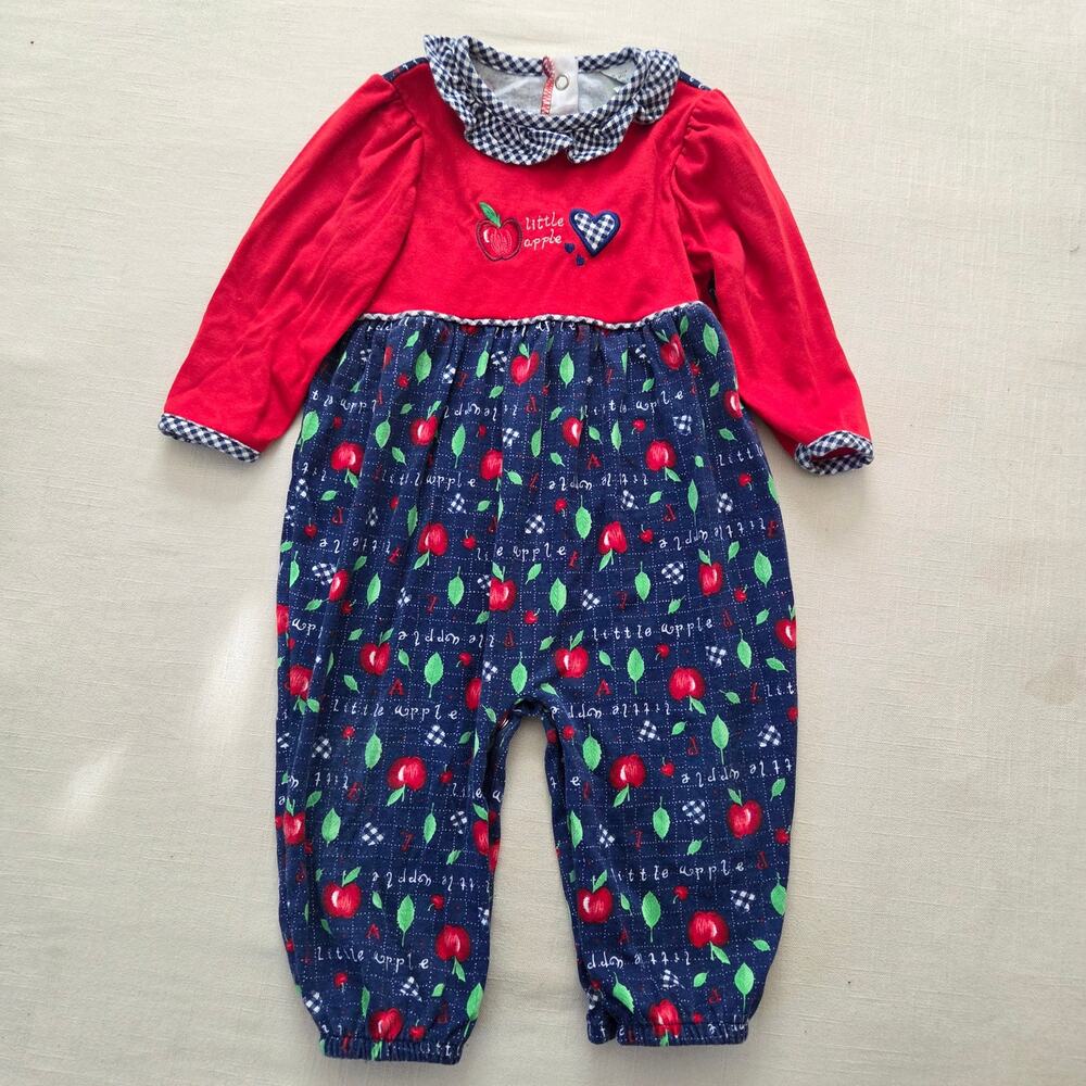 Vintage Healthtex Apple + Hearts Bodysuit 18 months